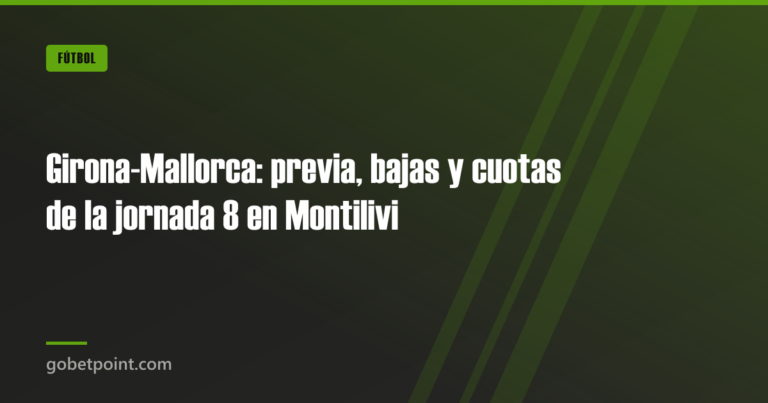 Girona-Mallorca: previa, bajas y cuotas de la jornada 8 en Montilivi