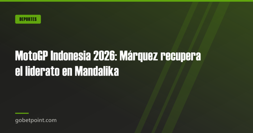 MotoGP Indonesia 2026: Márquez recupera el liderato en Mandalika · gobetpoint.com