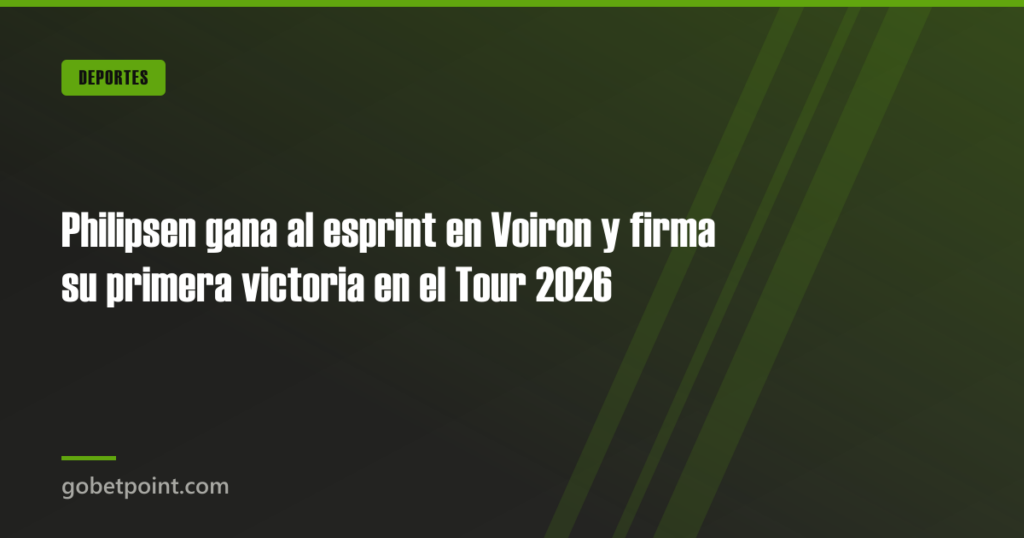 Philipsen gana al esprint en Voiron y firma su primera victoria en el Tour 2026 4 Philipsen gana al esprint en Voiron y firma su primera victoria en el Tour 2026 · gobetpoint.com