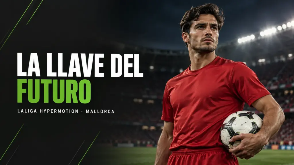 Portada: centrocampista de rojo con el balón sobre fondo oscuro, junto al titular La llave del futuro.